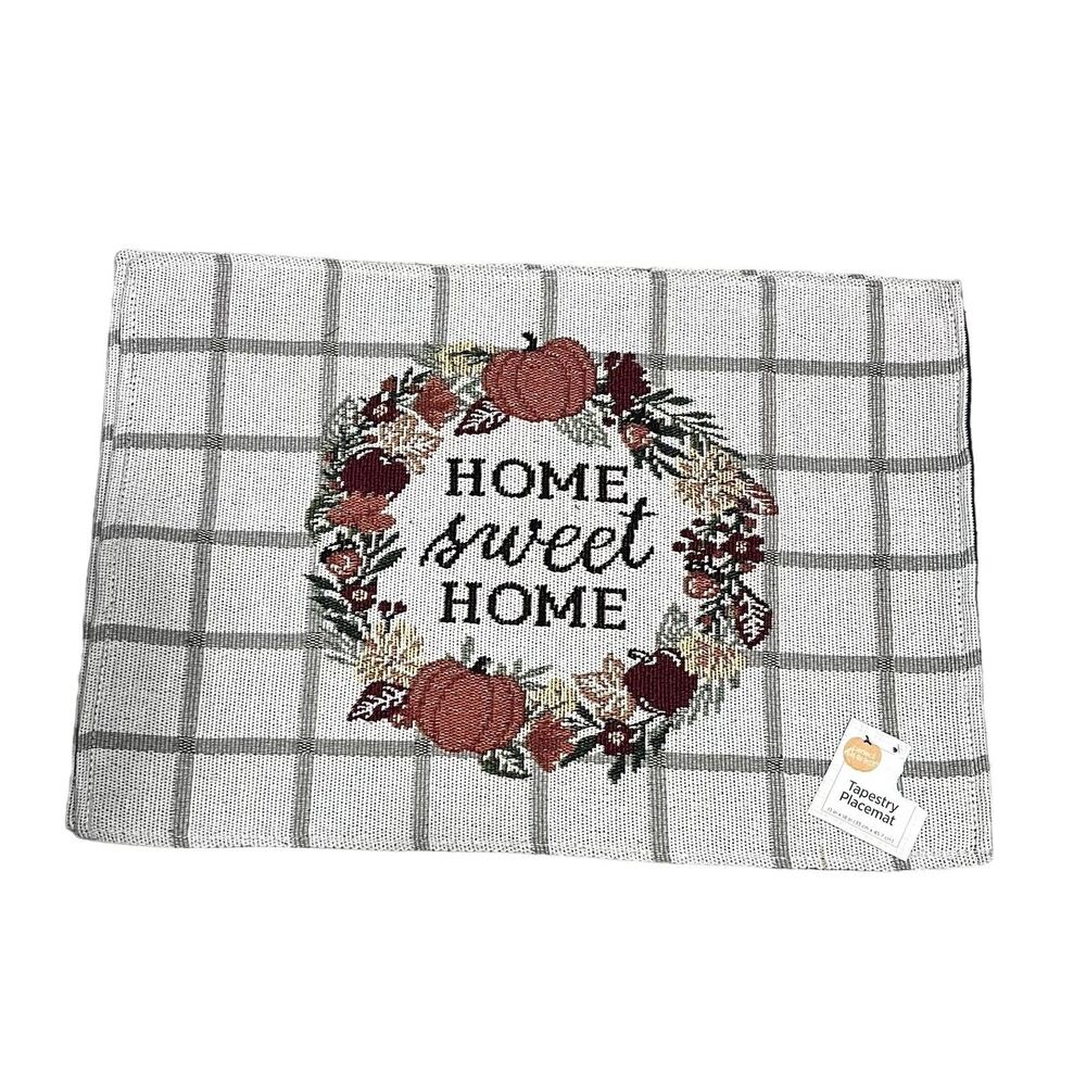 4 Tapestry Pumpkin Placemats 2 Types New Thanksgiving Fall Holiday Turkey